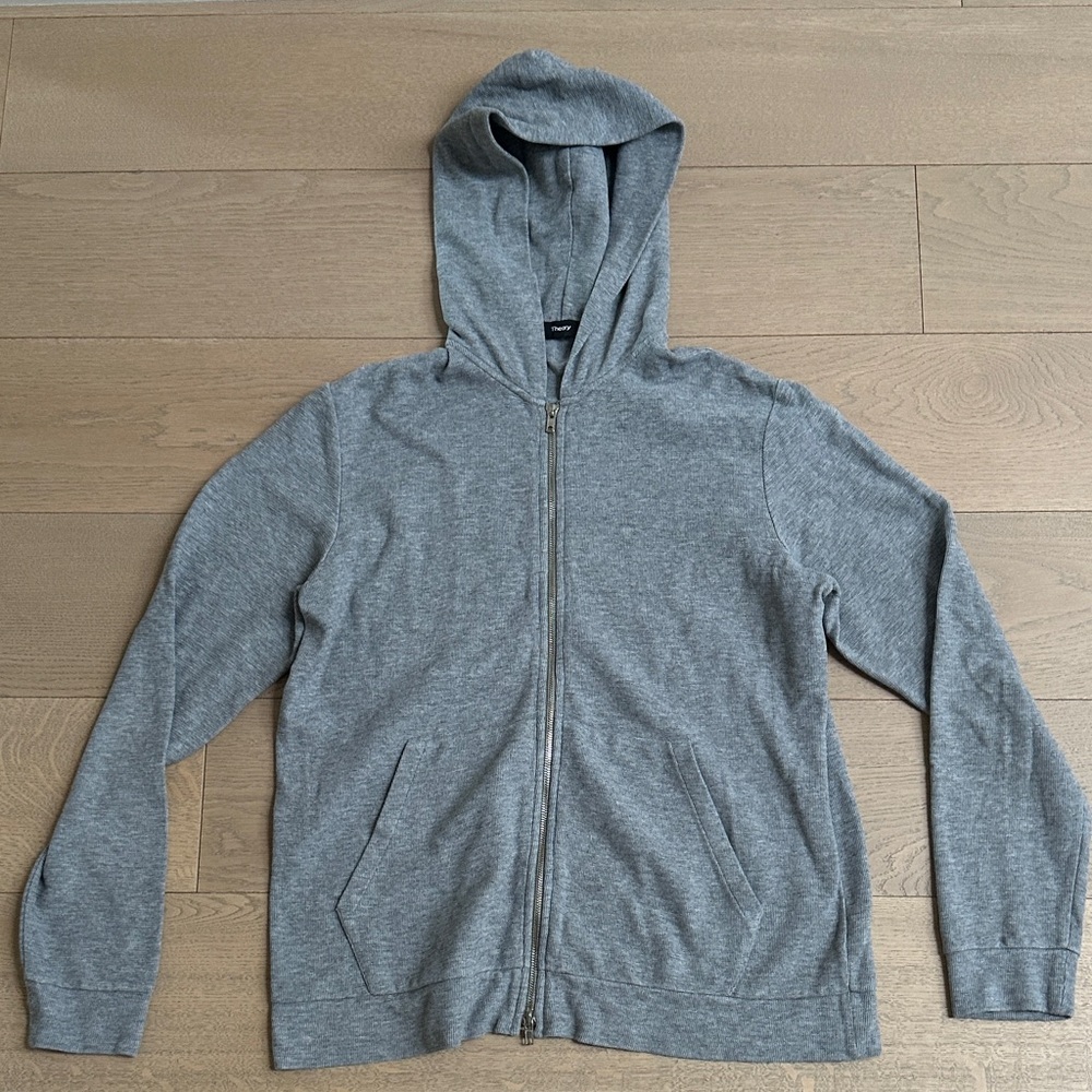 Theory Gray Zip-Up Men's Sweater